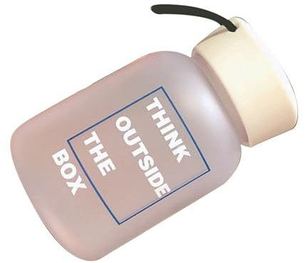 Qukaim Große Wasserflasche mit großem Fassungsvermögen, 600 ml, Mehrzweck-Wasserflasche, stilvoll, leicht, matt, Kunststoff, für Sport, Reisen, Zuhause, Studentenbox
