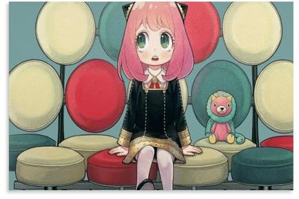 ZCHLATGDE Spy X Family Anime Anya Poster Dekorative Malerei Leinwand Wandkunst Wohnzimmer Poster Schlafzimmer Malerei,Wandkunst Bilddruck Moderne Familienzimmer Dekor 24x36inch(60x90cm)