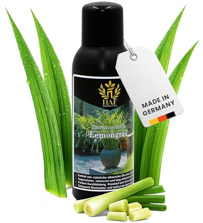 HAF® Sauna Aufgusskonzentrat Lemongras 100 ml | Saunaduft mit natürlichen ätherischen Ölen | Saunaaufguss ohne künstliche Zusätze | Saunaöl für intensiven und langanhaltenden Duft