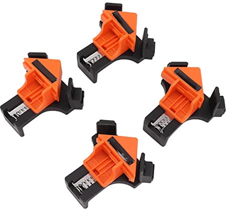4PCS Right Angle Clip Spring Load 90 Degree Corner Clamp for Woodworking Punching Installation