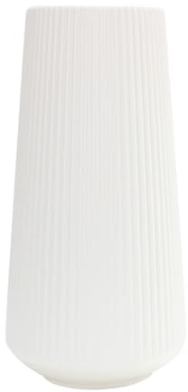 IMIKEYA Blumenvase Weiß Kunststoff modern Vase für Trockenblumen Wohnschmuck Deko Vase für zuhause Wohnzimmer Hochzeitsdekoration - 12 Zoll