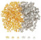 SUPERFINDINGS 360 piezas 2 colores 3 tamaños remaches de cuero remaches de estrella remaches de cinco puntas de platino dorado tachuelas punk de metal remaches de punta de cuero para bolsos zapatos