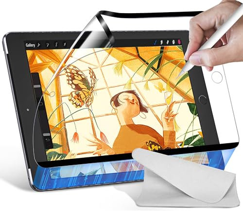 manlian Magnetischer Papier Schutzfolie für für iPad 5/6 Generation, iPad Air 1/2, iPad Pro 9.7 Zoll, wie auf Papier Schreiben/Zeichnen, Abnehmbar und wiederverwendbar, Papier Displayschutz.
