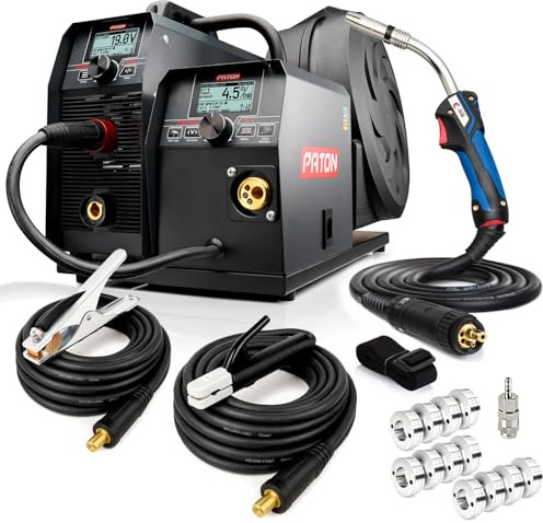 PATON ProMIG 350A MIG Welder 3-in-1 Pulse Welding Machine MMA/TIG Lift 400V | 4-roller wire drive, adjustable inductance, brazing support, aluminium wire mode, VRD, 2T/4T, IGBT inverter