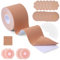 Hbaid Brust Tape Set mit 16pcs Nippelpads & 41pcs Fashion Tape | Klebe BH Push Up für Hochzeitskleider, Weihnachtsfeiern & Partys | Boob Tape mit Sicherheitsteststreifen für Abendrobe