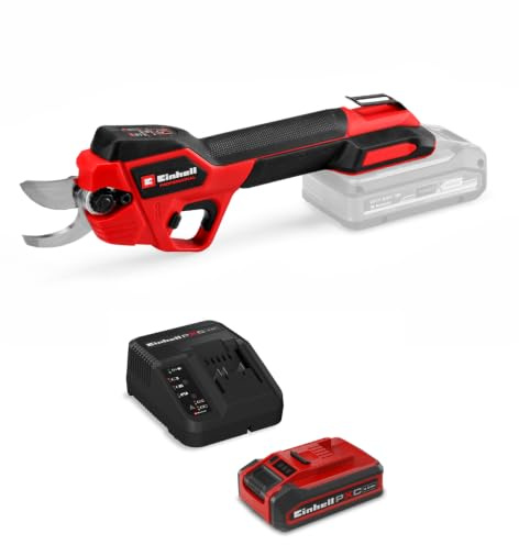 Einhell Professional Sécateur sans fil GP-LS 18/28 Li BL-Solo Power X-Change (18 V, coupe réglable, épaisseur de branche max 28 mm, lames Bypass, clip ceinture) Avec Batterie 4,0Ah PLUS et Chargeur