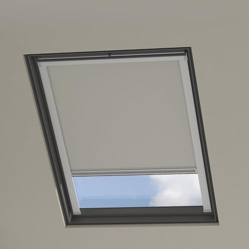 Cocoon Dachfenster Verdunkelung M08 - Dachfenster Rollo mit Hitzeschutz - Einfache Montage -Taupe