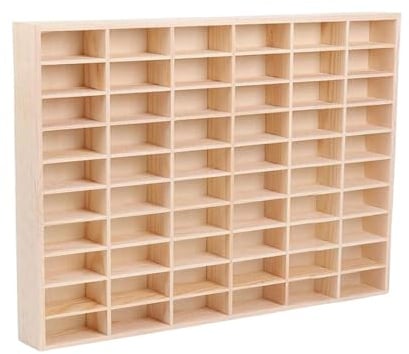 Acryl-Modellauto-Vitrine zur Wandmontage 1:64 Diecast Cars Box Massivholz-Vitrine Für bis zu 60 Mini-Autos oder Figuren (52 x 4 x 35.6 cm)