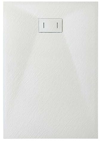 Piatto Doccia In Smc Vetroresina Effetto Pietra H 2,6 Cm Con Piletta Di Scarico Inclusa 70 x 180 Bianco