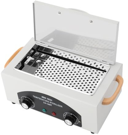 Heißluftsterilisator Desinfektion, 220℃ 300W Hochtemperatur Sterilisator, Kleine Sterilisator mit Einstellbare Temperatur und Zeiteinstellungen für Nagelwerkzeuge, Schönheitssalon