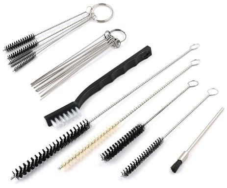 Wealsun Multi-Purpose Spray Gun Cleaning Kit Pack of 21 | Nylon Brushes, Stainless Steel Needles, Flat-Headed Brushes for Clean Airbrush, Nozzles, Spray Guns, Tattoo Equipment