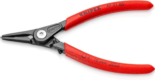 KNIPEX Präzisions-Sicherungsringzange für Außenringe auf Wellen mit Überdehnungsschutz mit rutschhemmendem Kunststoff überzogen grau, 49 31 A0