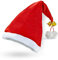 W WIDMANN MILANO Party Fashion 1503P - Weihnachtsmannmütze mit Glöckchen, Stoffmütze, Nikolausmütze, Weihnachten, Mottoparty, Karneval