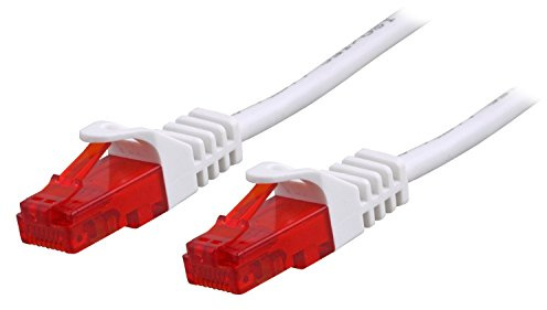 BIGtec LAN Kabel 5m Netzwerkkabel Ethernet Internet Patchkabel CAT.6 weiß Gigabit für Netzwerke Modem Router Switch 2 x RJ45 kompatibel zu CAT.5 CAT.6a CAT.7 Stecker