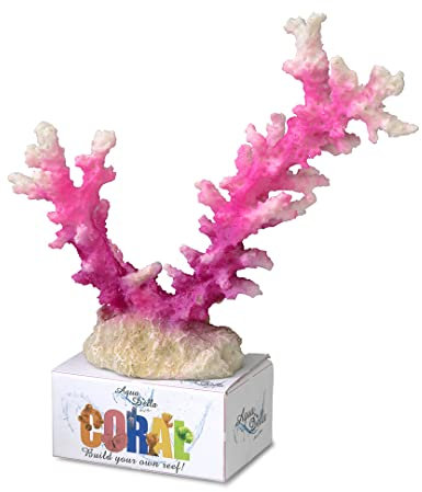 Europet Bernina 234-426340 Aquariumdekoration Aqua Della Coral-Module Koralle, weiß/pink, 19.5 x 13.5 x 6 cm