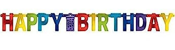 amscan Bright Birthday Letter Banner 2.2m