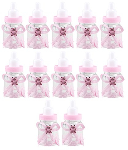 Gastgeschenke Taufe Baby-Süßigkeit 12pcs Baby Candy Box Candy Flaschen Geschenk Box - -Bevorzugungen Taufe Geschenk
