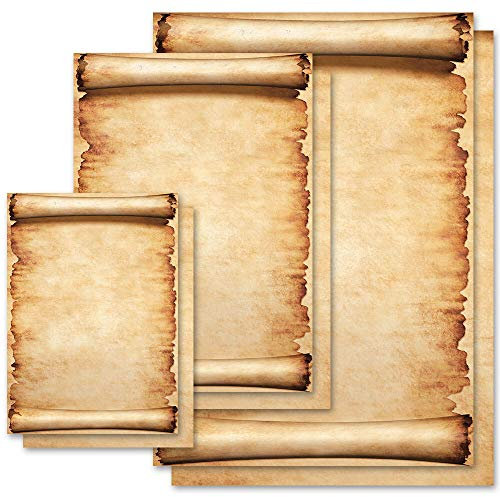 50 Blatt Briefpapier Antik & History PERGAMENT - DIN A5 Format - Paper-Media