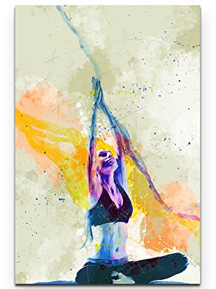Paul Sinus Art Yoga IV 90x60cm auf Leinwand gespannt fertig zum aufhängen