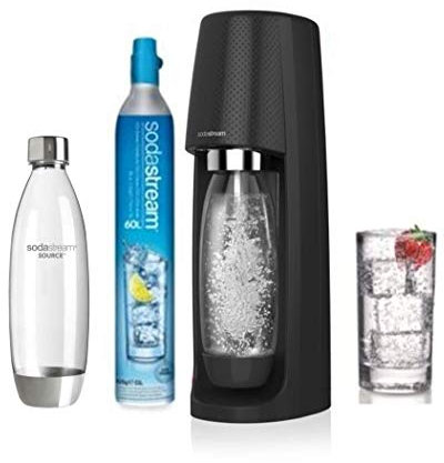 Sodastream Pack SPIRITNFUSE avec Machine à Eau Pétillante et Soda Spirit Noir, 2 Bouteilles FUSE en PET 1L et 1 Cylindre de CO2 60 L [Exclusif Amazon]