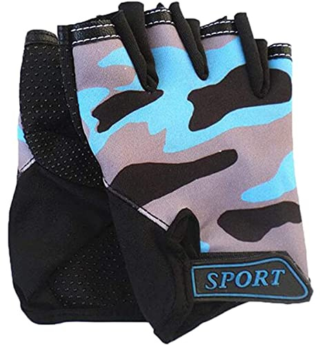 Haobase 1 Paar Kinderhalbfingerhandschuhe Outdoor Fahrradhandschuhe Sporthandschuhe Handschuh für Kinder Fahrrad Klettern Wandern