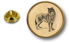 Akachafactory pins pin Badge pin's Metal Broche Pince Papillon Drapeau Loup Vintage