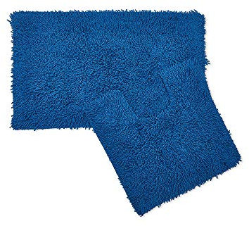 Emma Barclay Tumble Twist Pure Cotton 2pc Bath set in Cobalt Blue - Mat 50x80cm / Pedestal 50x40cm