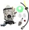 AISEN 15mm Carburetor for 33cc 43cc 47cc 49cc 50cc 2 Stroke Mini Pocket Bike Quad Chopper Scooter Engine Carburettor Fuel Line Filter Spark Plug