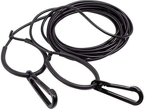 Omer Unisex-Adult Bungee Float LINE Dive Equipment, SCHWARZ-SCHWARZ, 12
