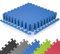 diMio Sport-Schutzmatten - Puzzlematten inkl. Randstücke in Blau, 8 Puzzleteile à 50x50cm, Wasserfest - Schutzmatte/Unterlegmatte/Fitnessmatte/Bodenschutz Matte (Blau, 1er Set)