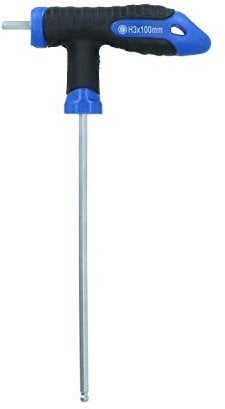 H3 T-Handle 3mm Hex Screwdriver Allen Key 100mm Tool Chrome Vanadium Steel