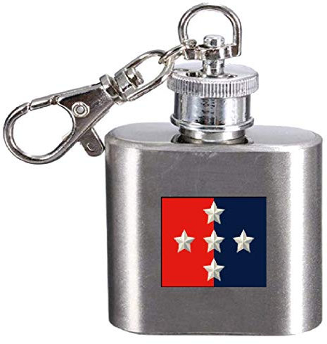 Militar 1 militar Policía Brigada Hip Flask llavero grabado
