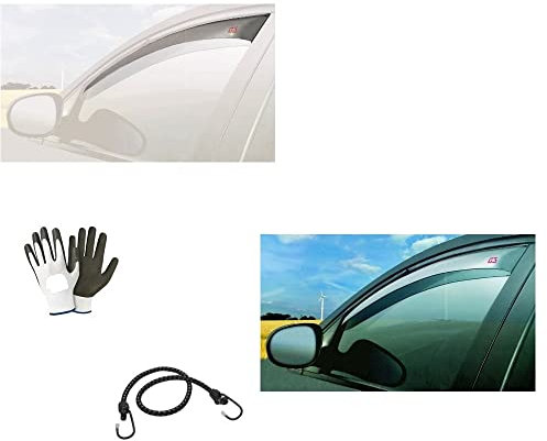 KOMPATIBEL MIT Dacia Sandero 5P da Jahr 2013 al 2019 (19617) Paar WINDABWEISER FÜR Luft UND Regen FÜR DAS RECHTE UND Linke VORDERE GLASFENSTER des Autos