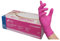 Nitril-Handschuhe 100 Stück in Spender-Box – puderfrei, Nicht steril, beidseitig tragbar - Magenta (M)