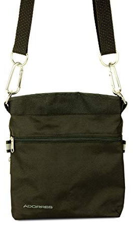 ADORRES Mit Wunschname möglich. Schultertasche, Hüfttasche, Leckerlitasche für Hunde, Futtertasche mit Magnetverschluss und Kotbeutelfach, Leckerlitasche Magnetic Black Edition