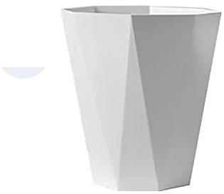 Haodou. Corbeille à papier en plastique sans couvercle - Corbeille à papier pour salle de bain, bureau, cuisine, salon (blanc)