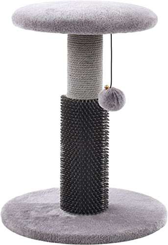 Flamingo Kratzbaum Bea – Grau/Dunkelgrau | Kompakt, Stabil & Kuschelig für Katzen!
