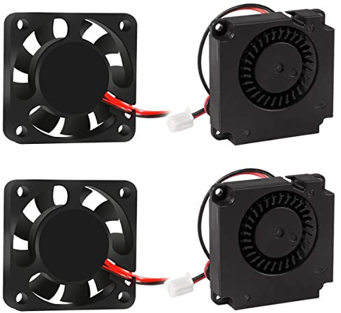 AITRIP 2pcs 4010 Ventilateur 40x40x10MM DC 24V Extruder Hot End Fan et 2pcs DC 24V Turbo Fan pour Ender 3 / Ender 3 Pro Imprimante 3D