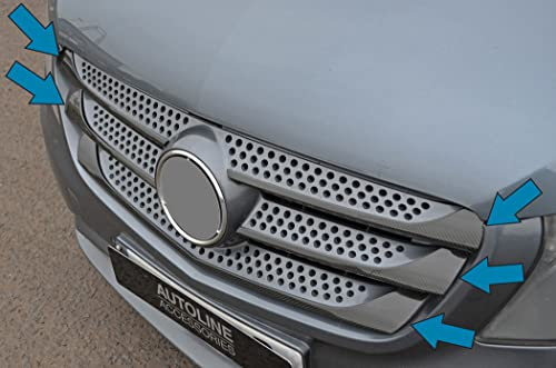Kühlergrill-Verkleidung aus Kohlefaser, passend für Vito W447 (2015–20)