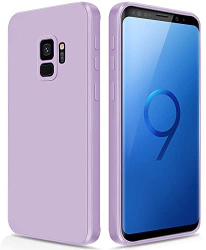 GiiYoon Hülle Kompatibel mit Samsung Galaxy S9, Hochwertiges Liquid Silicone Case, Rundumschutz Handyhülle, Kratzfestes Weiches Mikrofaserfutter- Lila