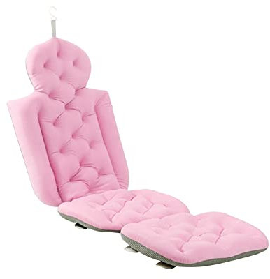 perfk Faltbares Badekissen, Rutschfestes Badewannenkissen, Bequem für Badegeschenke, Rosa