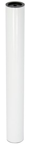 WAGNER Möbelbein/Tischbein/Möbelfuß/Systemrohr TENO - Ø 50 x 402 mm, individuell mit TENO System und QuickClick kombinierbar, Stahl pulverbeschichtet weiß, Tragkraft 50 kg - 12904601