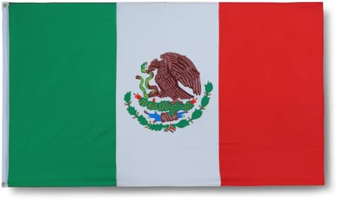 Sonia Originelli premium Fahne für jede Gelegenheit - hissfertig & wetterfest -Größe: ca. 90 x 150 cm, Farbe: Mexiko, Mexico