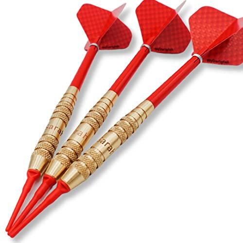 Personalisierte Dartpfeile mit Gravur zum selbst gestalten | Soft Dartpfeile mit Kunststoffspitze, Schäften und Darts Flights für Dartscheibe | 18g Dart-Set personalisiert mit Namen als Dart Geschenk