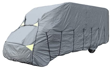 UK Custom Covers MC-GREYAD2 4-lagige Wohnmobil-Abdeckung, wasserdicht, strapazierfähig, Grau (bis zu 6,5 - 7,0 m)
