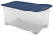 Sundis WAVE BOX 0486001 - Caja de almacenamiento multiusos con ruedas con tapa y cerraduras, 110 litros