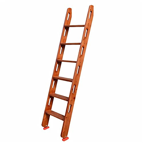 MIDUNU Scala per Letto a Castello in Legno Solo con Ganci e corrimano per cameretta dei Bambini, scaletta a 5/6 gradini per Piattaforma sottotetto, Cucina, Lavanderia e Biblioteca, carico
