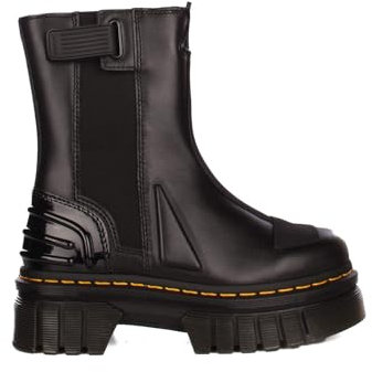 Dr. Martens 30973001, Anfibi Unisex-Adulto, Black Nappa Lux Black Ajax Black Soft Patent Pu, 43 EU