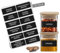 Gewürzetiketten Selbstklebend – 120 Sticker für Gewürzgläser & Gewürzdosen - Wasserfeste Gewürzaufkleber - Spice Jar Label - Beschriftete Etiketten für Küchenorganisation - Rechteckig Schwarz