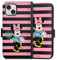 DeinDesign Klapphülle kompatibel mit Apple iPhone 15 Handyhülle aus Kunst Leder schwarz Flip Case Minnie Mouse Disney Offizielles Lizenzprodukt